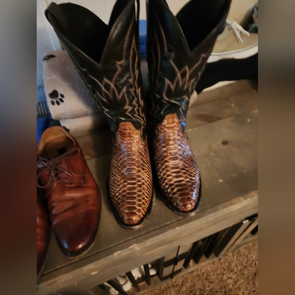 Jb dillon authentic python Cowboy boots